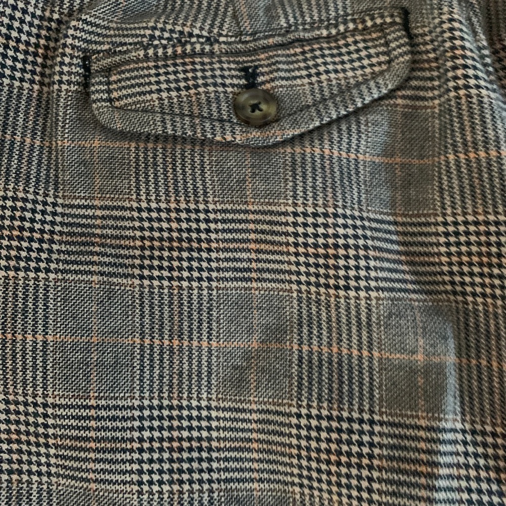 Gap Plaid Dress Pants Light Brown, Orange & Navy Pattern (6 Regular Stretch) - Picture 4 of 5